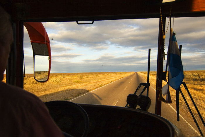På väg från Mendoza till Malargüe, genom vidsträckta grässlätter.