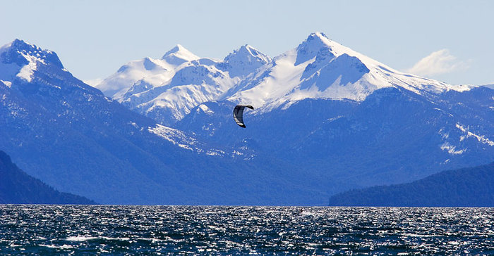 Utsikten över sjön och bergen från Bariloche. Och nej, det är inte i Schweiz.