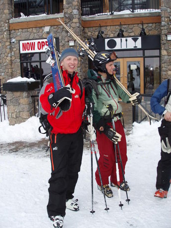 Anders och Kalle efter en bra dag i Kicking horse.