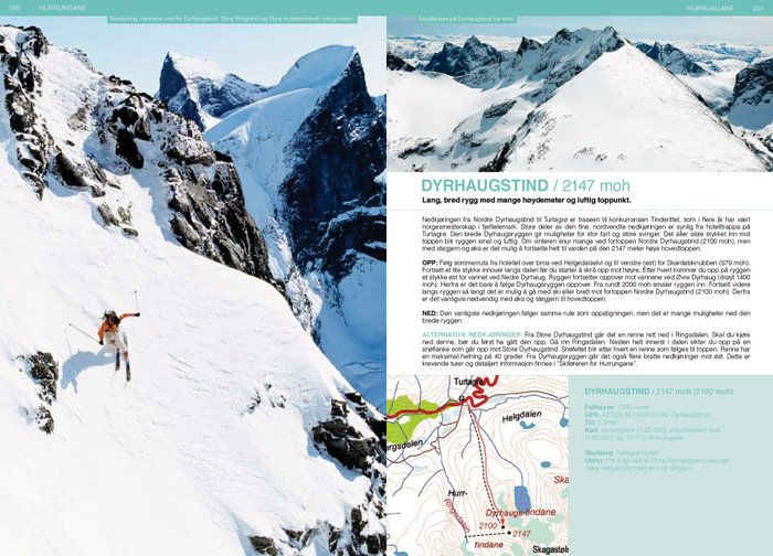 Ett uppslag från boken: Dyrhaugstind / 2147 möh