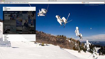 Skärmdump från Jon Olsson nya sajt, www.jon-olsson.com.