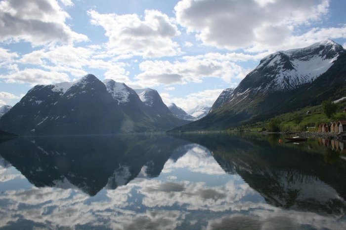 En av få stunder med blå himmel.