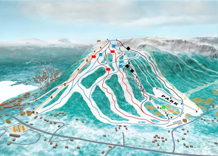 Karta över nya Funäsdalsberget.