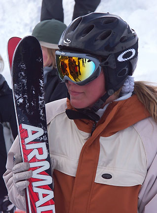 Norska hoppet, Liv Grete Eliasson, var den enda kvinnliga åkaren som syntes i samband med tävlingarna.