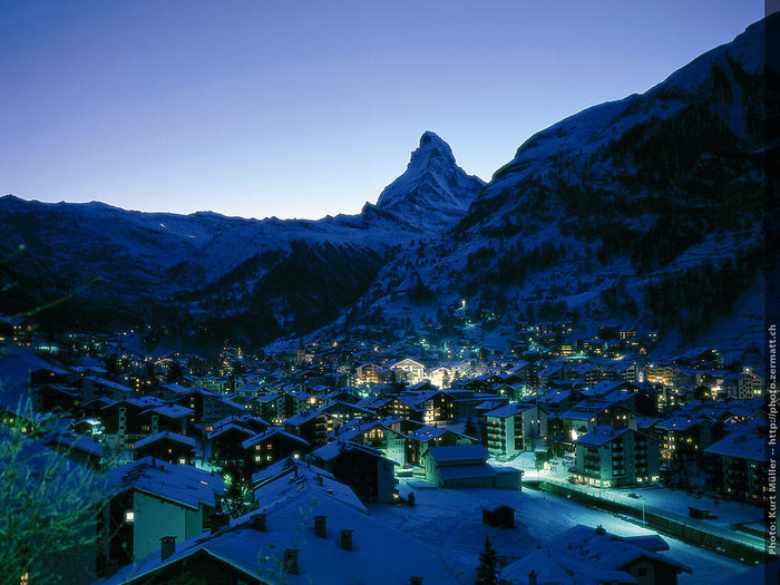 Zermatt en av de där nätterna som fortfarande är kalla.