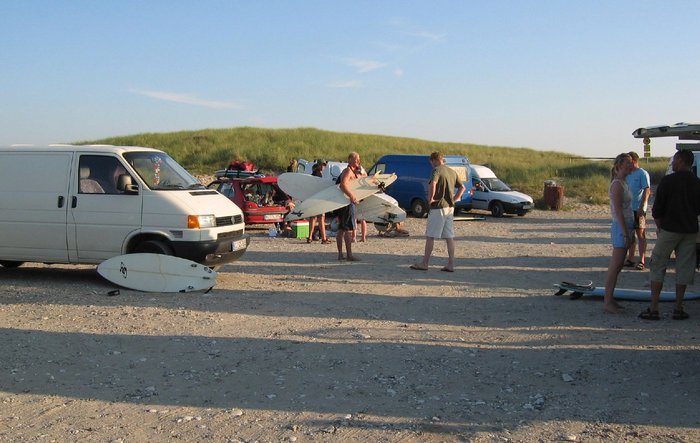 De flesta surfarna var tyskar och danskar, vi träffade inte på en enda svensk.