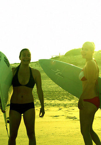 Lena och Karin är locals i Hossegor.