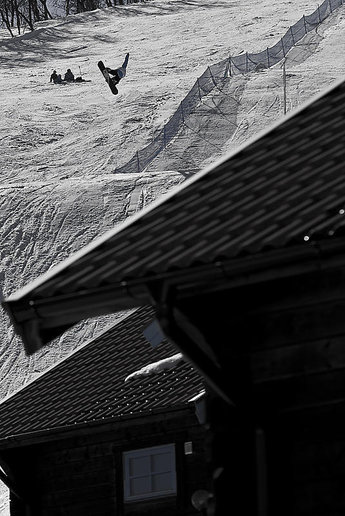 Blayze Bramwell visade sin imponerande bredd på snö.