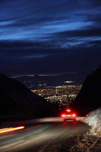 Salt Lake City by night.