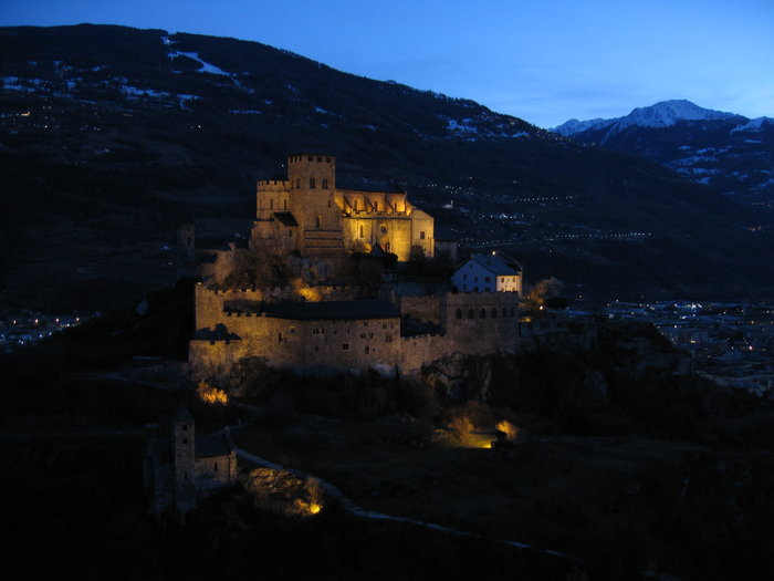 Slottet Château de Valère i Sion, byggt på 1200-talet.