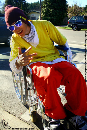 ... senare i rullstolen.