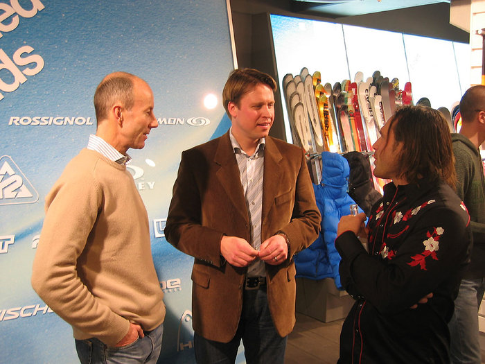 Hela skidsverige fanns på plats: Ingmar Stenmark, Mats Årjes och Sverre Lilieqvist.