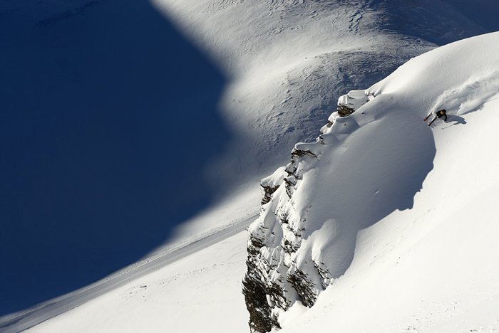 Reine Barkered fryst i Valfrejus i Frankrike.