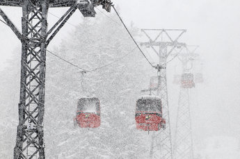 Ein bischen puder i Leukerbad, Schweiz.