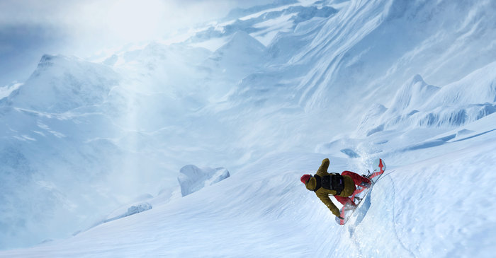 Slide på vinddriva i Alaska.