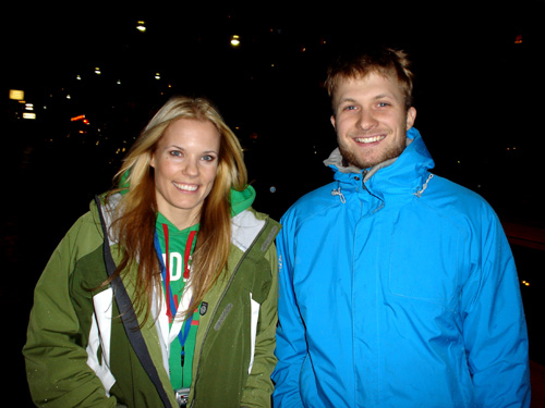 Stina Östling tillsammans med David Kvart