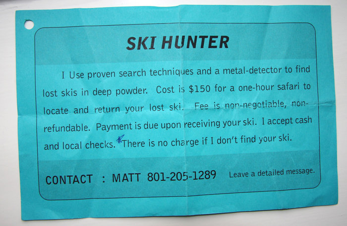 The Ski Hunter – ovärderlig för dig som tappar bort skidorna i Utahpudret.