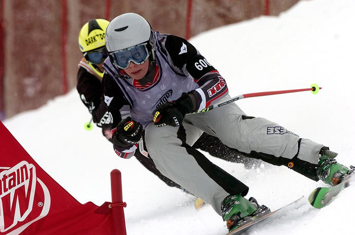 Sanna Tidstrand i full fart mot guldet.