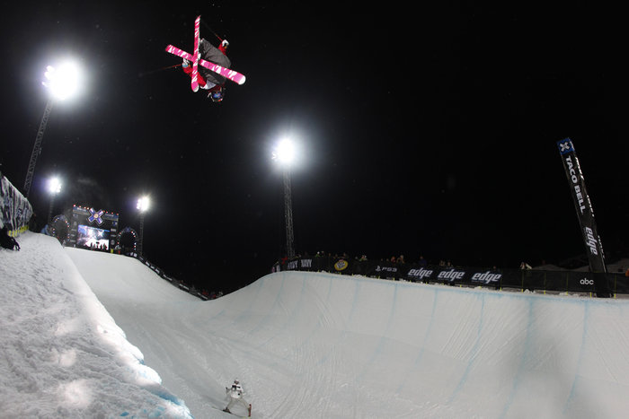 Sarah Burke körde bäst i pipen av tjejerna.