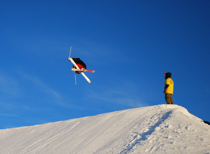 Linus Thornberg greppar i Kiruna.