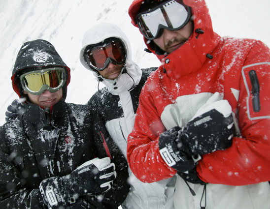 Johan, Martin, Dan-Marcus och snöstormen.