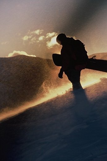 Stefan på väg mot dagens sista ränna.