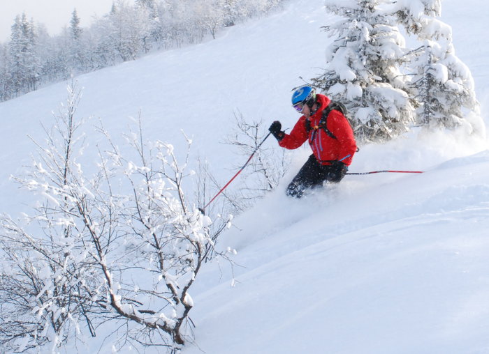 Lätt snö och lite sol, härligt!