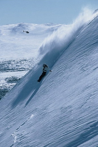 Stefan utan liftkort i Kittelfjäll.