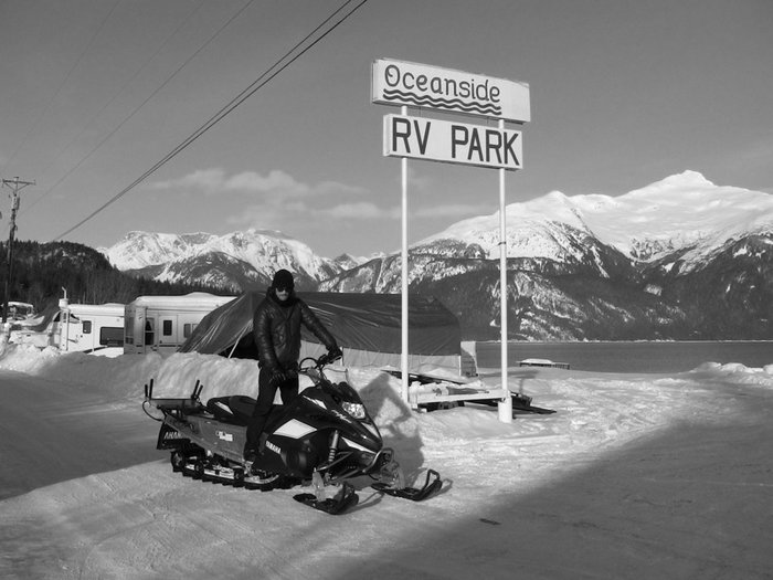 Första provåket på nya skotern.