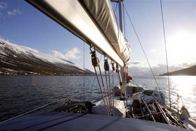 På väg till backen.