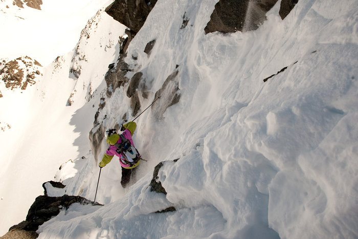 Reine knixar sig nerför Bec De Rosses.