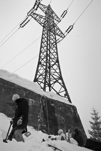 Förberedelser inför wallride vi hittade i Stuben.