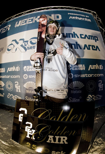 En nöjd slutsegrare Didrik Thorén lämnade Tandådalen lite drygt 20000 kr rikare.