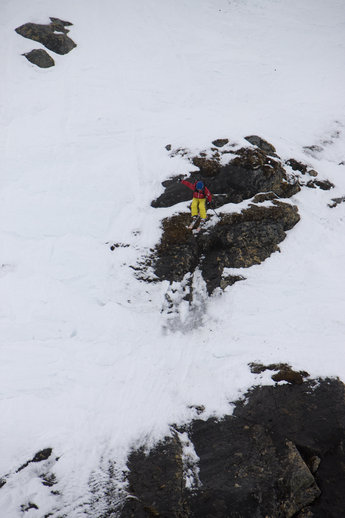 Ett av åken i facets högra klipparti.