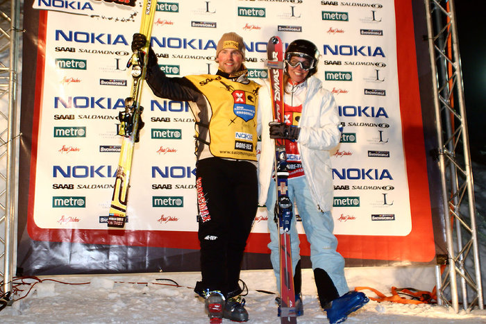 Lars Lewén och Magdalena Iljans är glada över totalsegrarna.