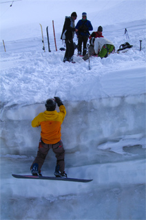 Glaciärräddning på Glacier de la Girose.