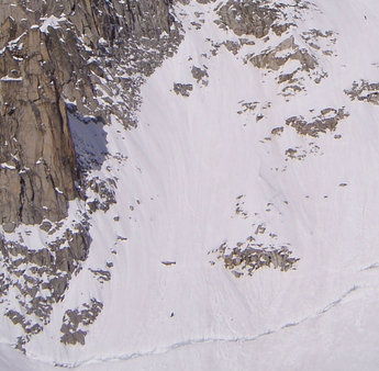 Tomas Olsson och Wolfang Huber i slutet av Col des Cristaux.