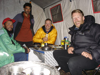 The crew: Ishaq, Muhammad Ali, Fredrik and Jörgen