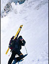 På skidor från toppen av Aconcagua