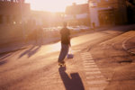 Med longboard i trafiken