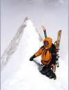 Skidåkning nedför Gasherbrum 2