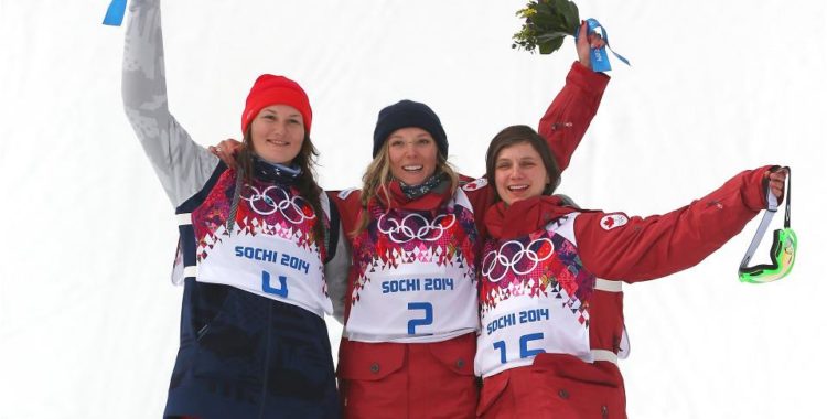 Devin Logan, Dara Howell och Kim Lamarre.