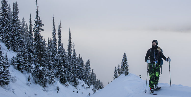 Jacob har haft flyt på sina resor i år. Både i Alperna och som här, i Revelstoke, hittade han finsnö.