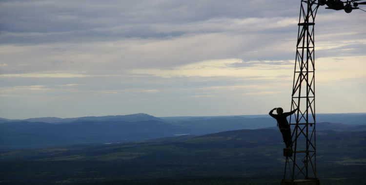 På väg upp till Ansätten i nordvästra Jämtland 