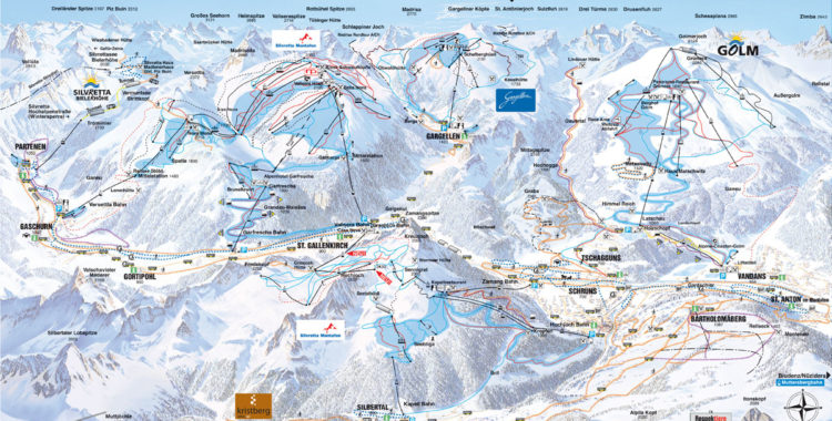 Silvretta-Montafon är ett av skidområdena som ingår i kombiliftkortet Ländle-Card.
