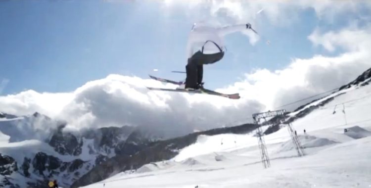 Jon Olsson testar hoppen i Stubai.
