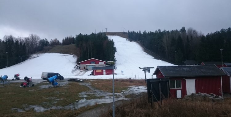 Ekebyhovsbacken på Ekerö öppnade i helgen 