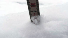 Över 20 cm snö i Sverige