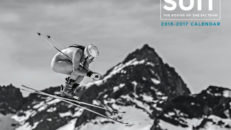 Amerikanska Alpina skidåkare i nakenkalender