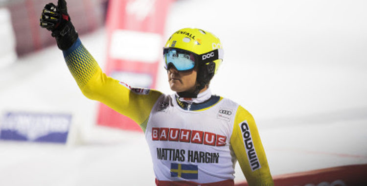 Mattias Hargin 31 januari 2017. I Hammarbybackens värlscupparallellslalom knep 31-åringen en tredjeplats efter att ha vunnit matchen om tredjeplatsen mot britten Dave Ryding.
